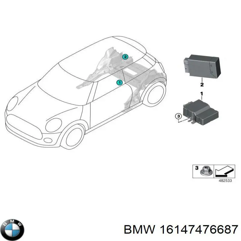  Módulo de control de bomba de combustible para MINI COUNTRYMAN F60