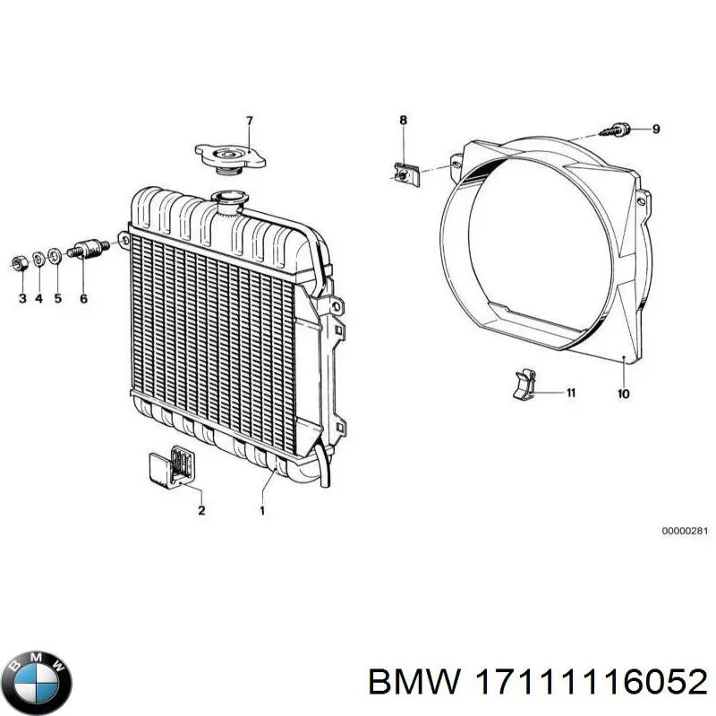  Radiador refrigeración del motor para BMW 3 E21