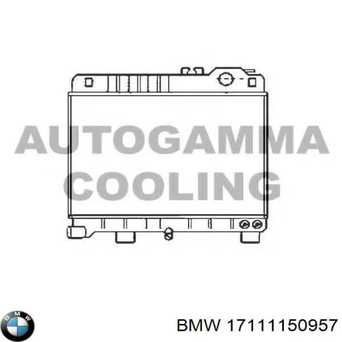 1150957 BMW radiador refrigeración del motor