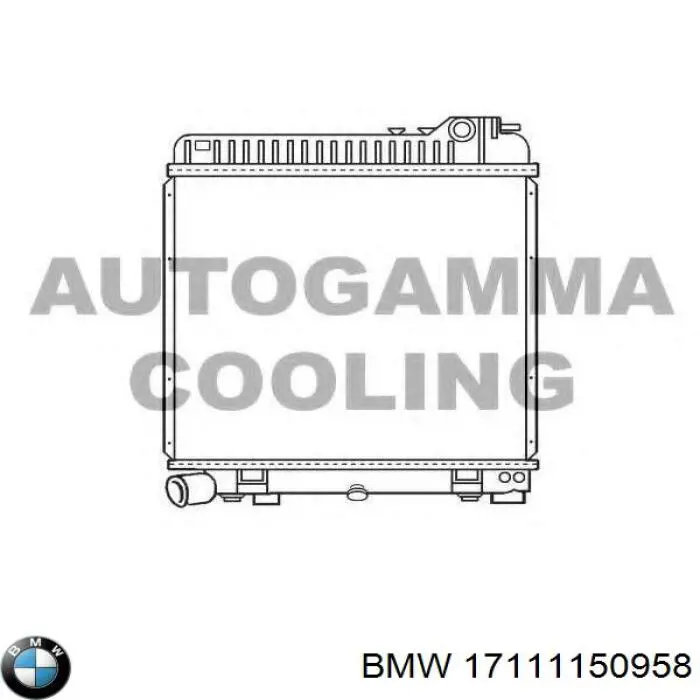 17111150958 BMW radiador refrigeración del motor