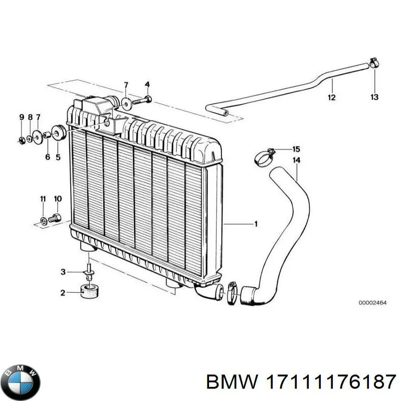 17111176187 BMW radiador refrigeración del motor