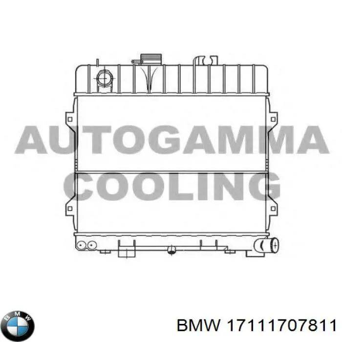 17111707811 BMW radiador refrigeración del motor