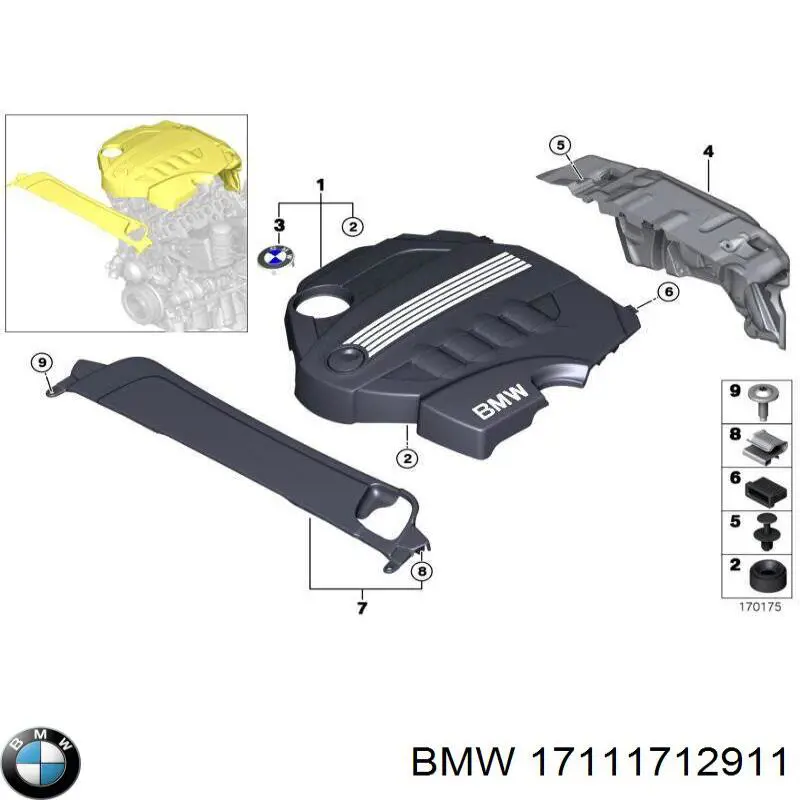 17111712911 BMW abrazadera de silenciador trasera