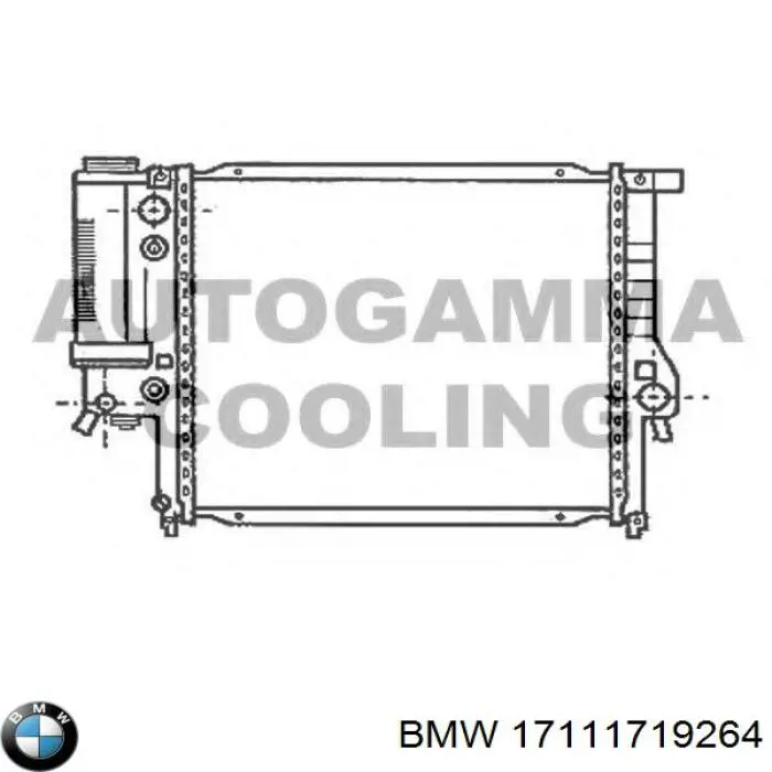 17111719264 BMW radiador refrigeración del motor