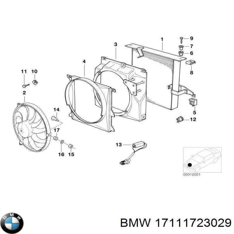 17111723029 BMW bastidor radiador (armazón)