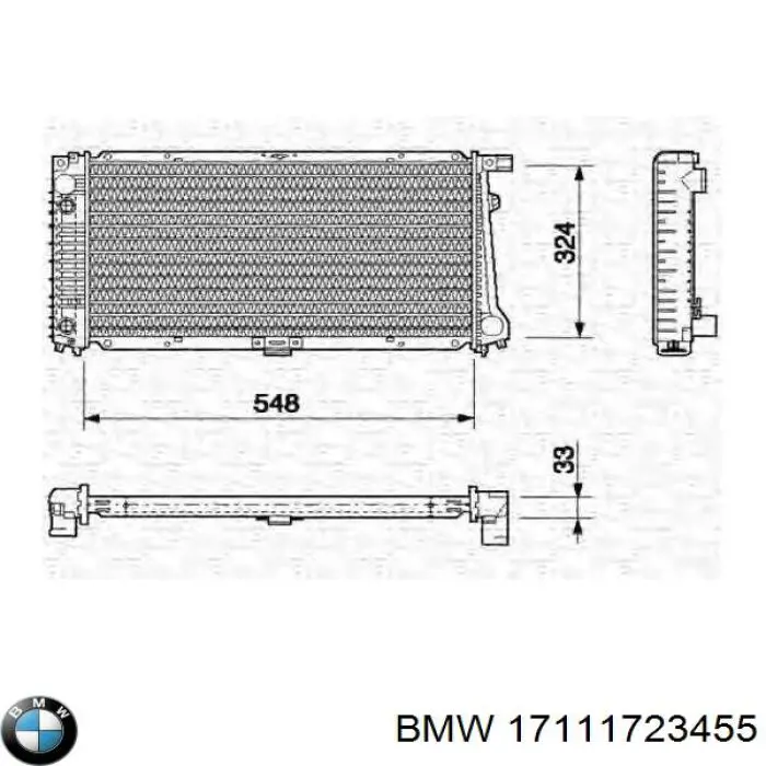 17111723455 BMW radiador refrigeración del motor