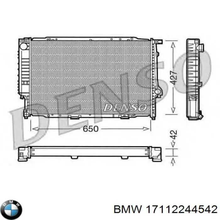 17112244542 BMW radiador refrigeración del motor