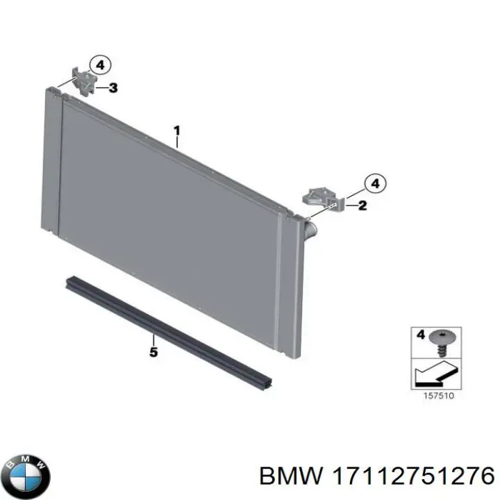 17112751276 BMW radiador refrigeración del motor