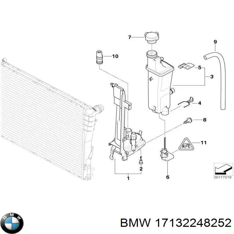 17132248252 BMW abrazadera de silenciador trasera