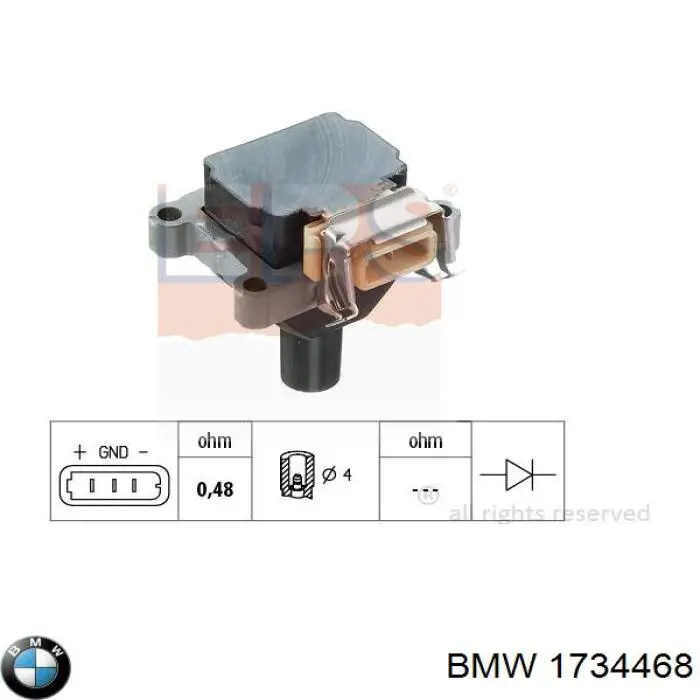 1734468 BMW bobina de encendido