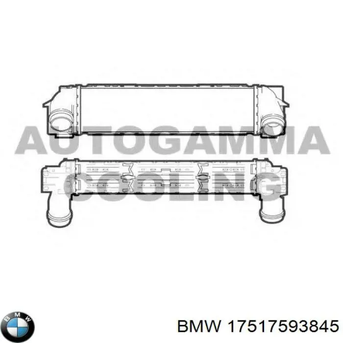 17517593845 BMW radiador de aire de admisión