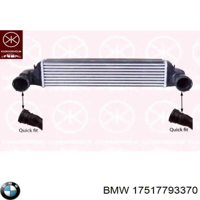 17517793370 BMW radiador de aire de admisión