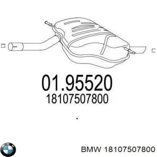 18107507800 BMW silenciador posterior