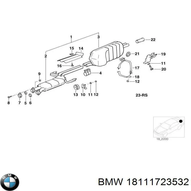 18111177314 BMW junta de tubo de escape silenciador