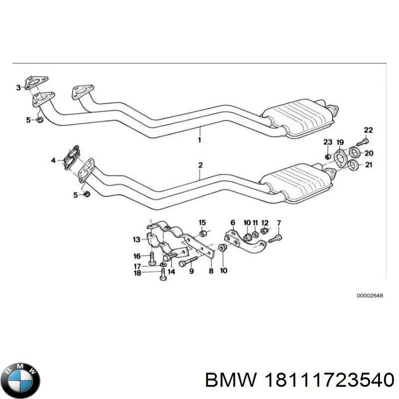 18111723540 BMW junta de tubo de escape silenciador