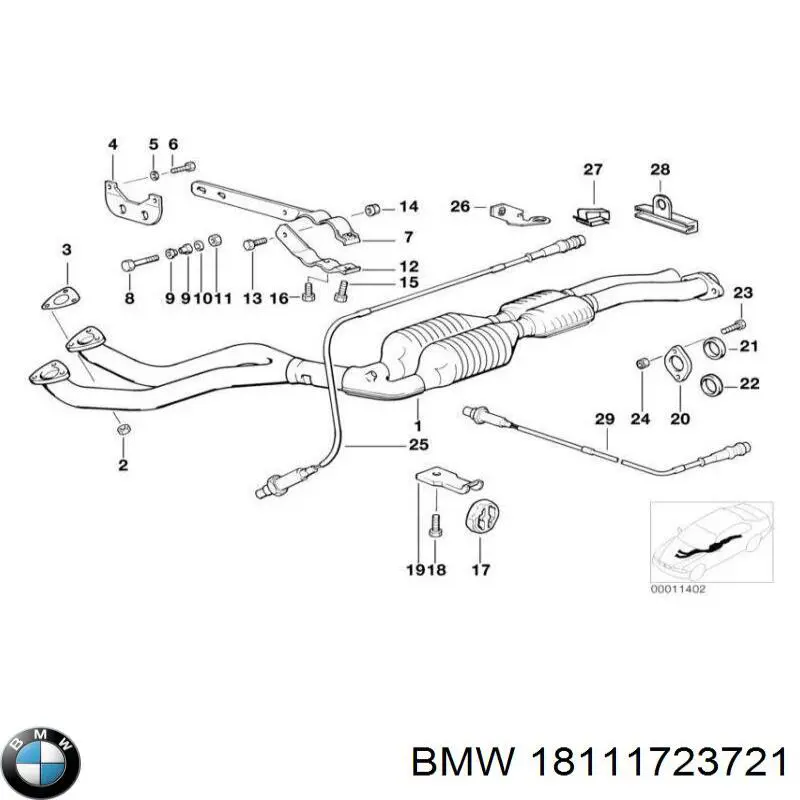 18111723721 BMW junta de tubo de escape silenciador