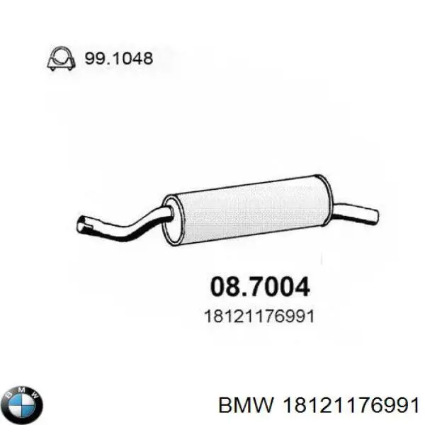  Silenciador del medio para BMW 3 E30