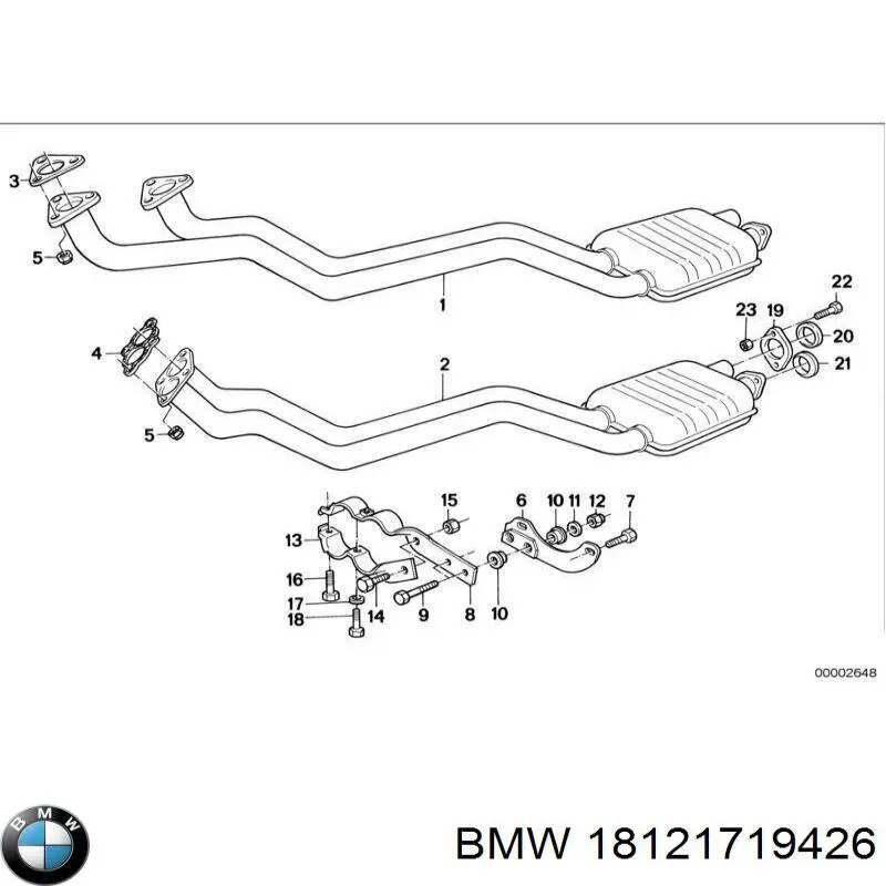  Silenciador delantero para BMW 5 E34