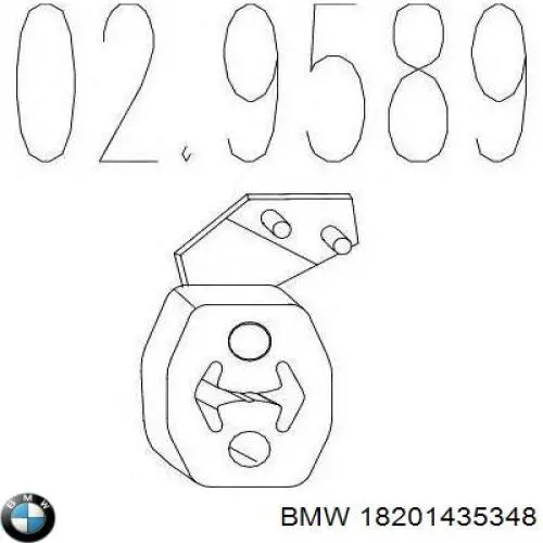 18201435348 BMW soporte, silenciador