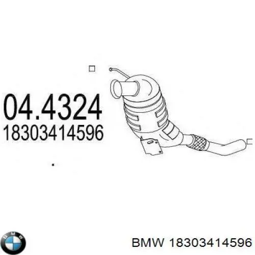 18303414596 BMW catalizador