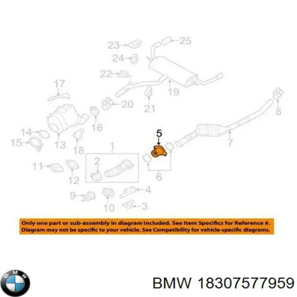 18307577959 BMW junta, tubo de escape