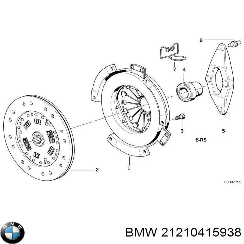 21210415938 BMW kit de embrague (3 partes)