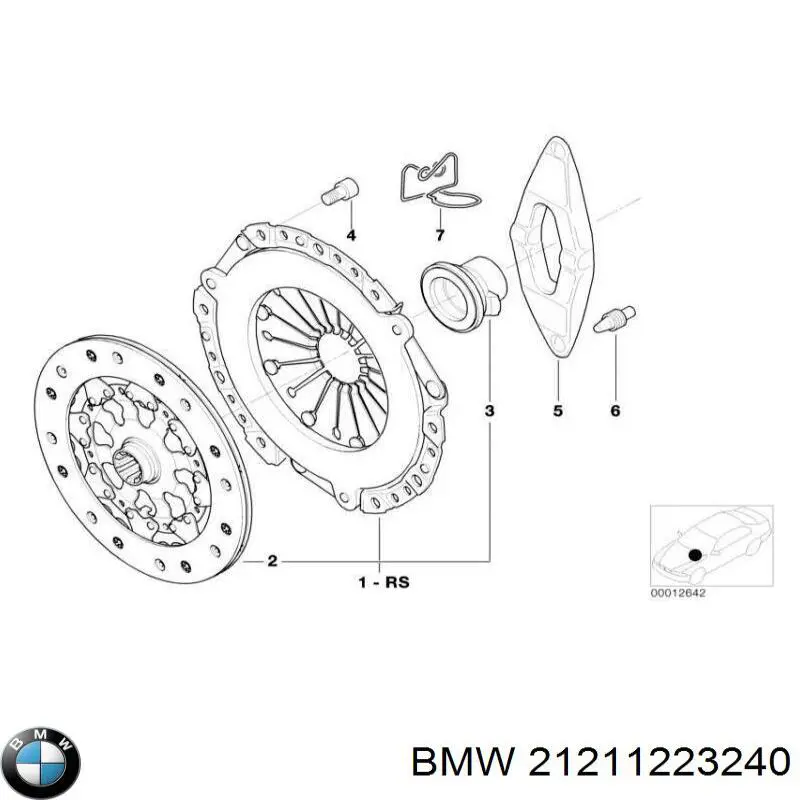 21211223240 BMW kit de embrague (3 partes)