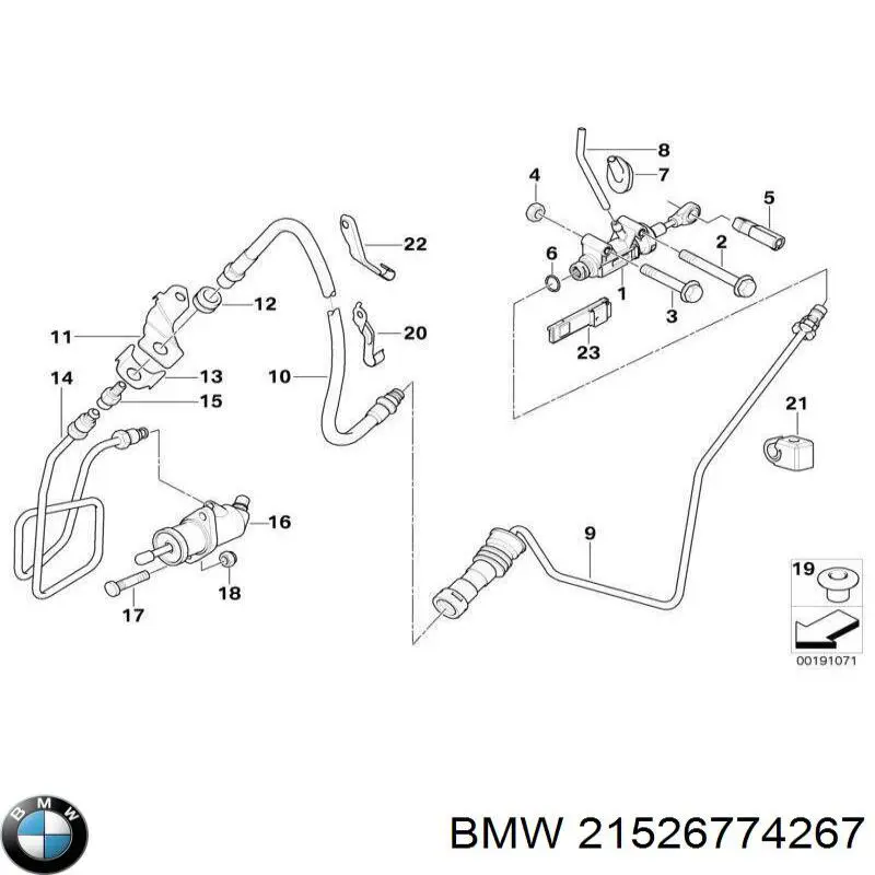 21526774267 BMW manguera hidráulica de alta presión, desde la bomba al mecanismo dirección