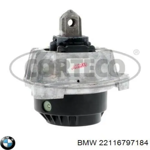 22116797184 BMW soporte de motor derecho