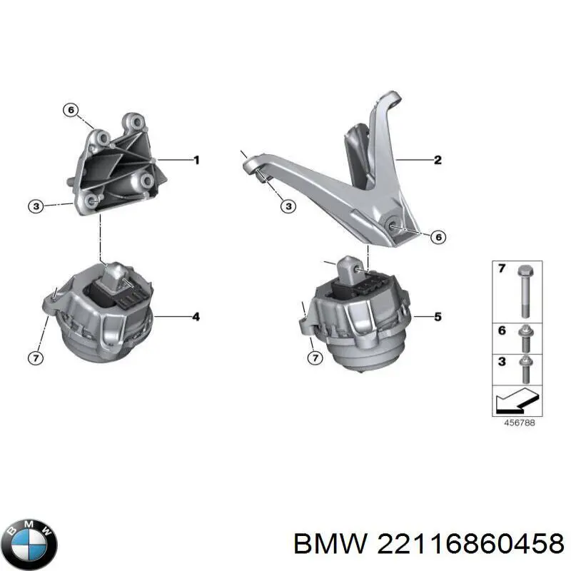  Soporte de motor derecho para BMW X5 G05, F95