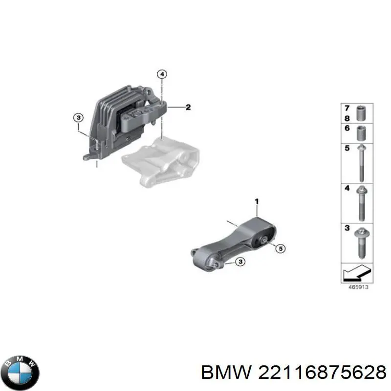  Soporte de motor derecho para MINI Cooper F55