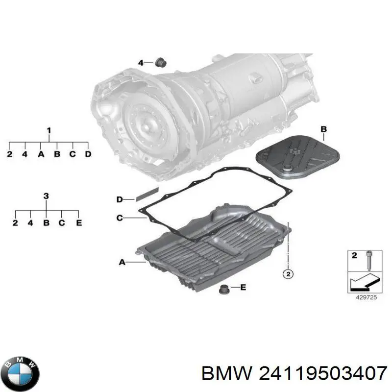 24119503407 BMW cárter de aceite, caja automática