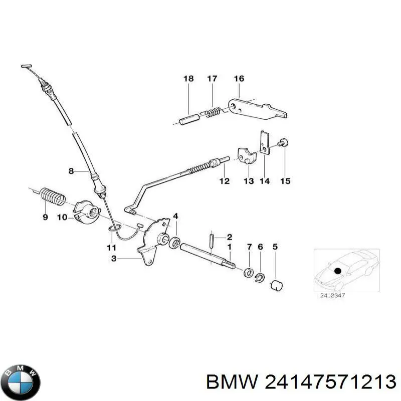 24147571213 BMW sello de aceite del vastago de la caja de engranajes