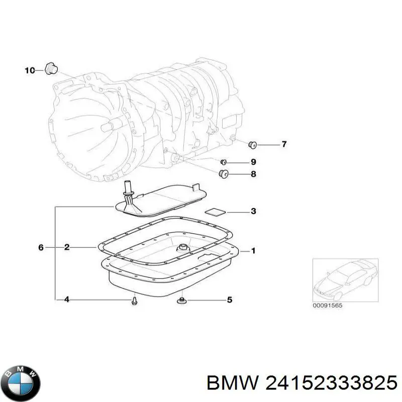 24152333825 BMW filtro hidráulico, transmisión automática