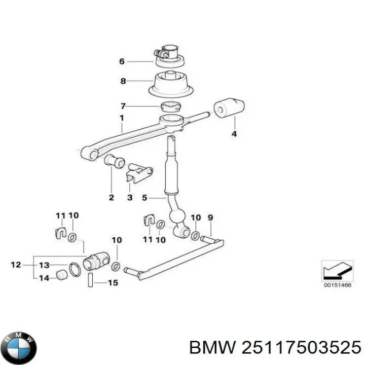  Juego de reparación Palanca selectora Cambio De Marcha para BMW X5 E53