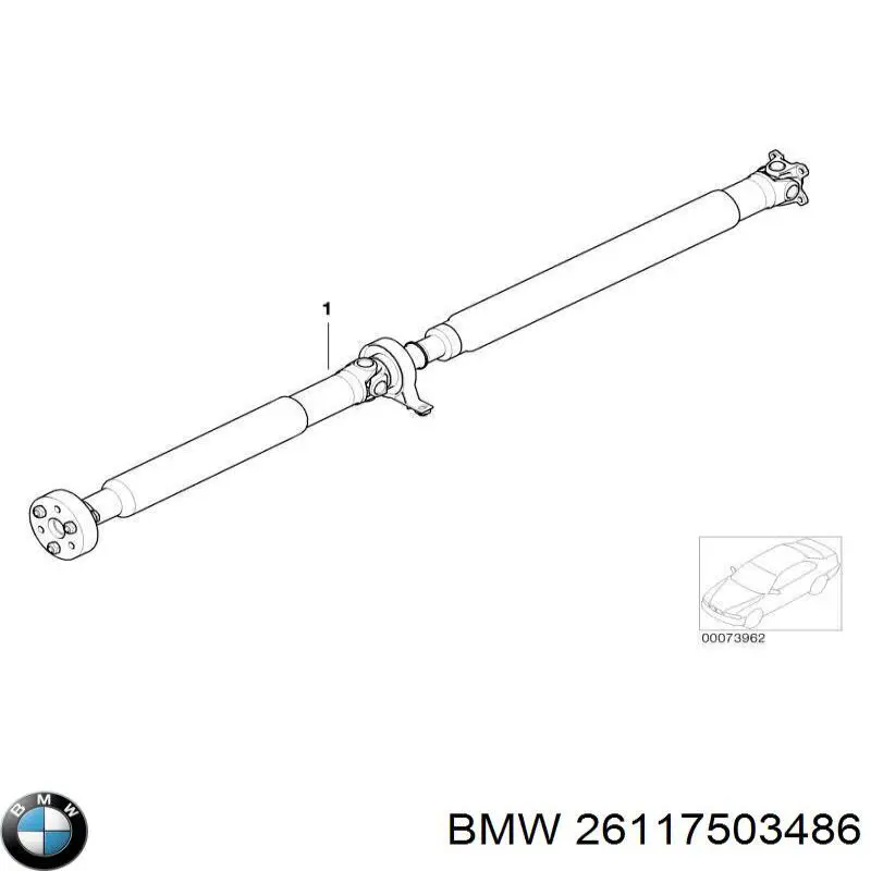 26117503486 BMW árbol cardán trasero completo