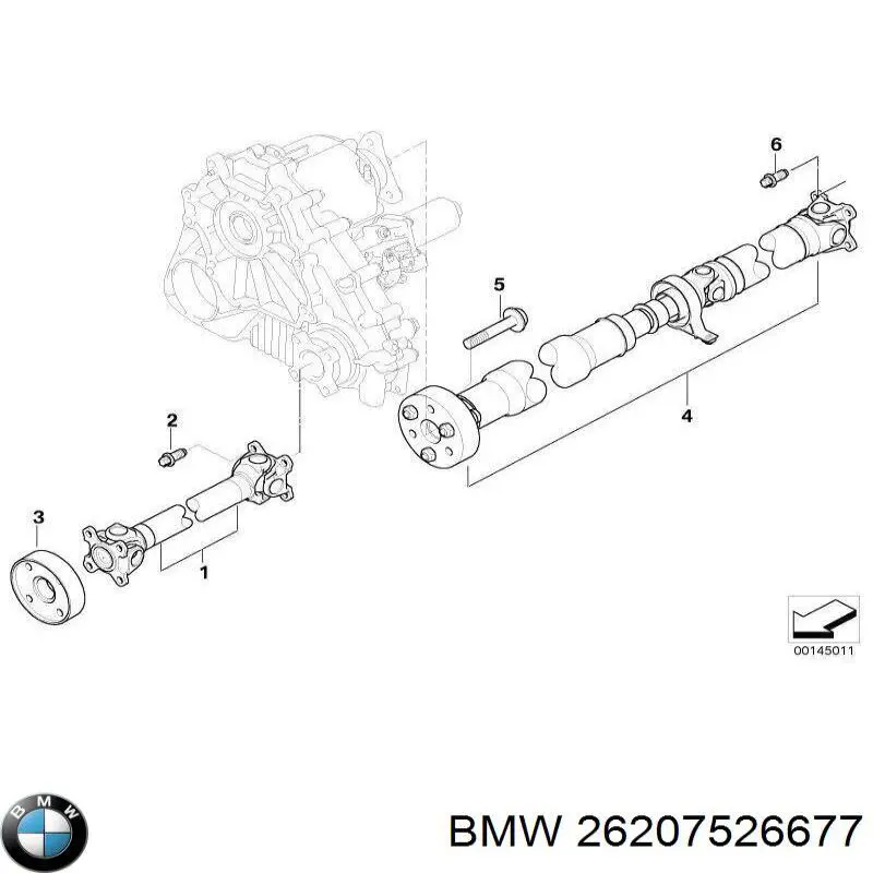 26207526677 BMW árbol cardán, eje delantero