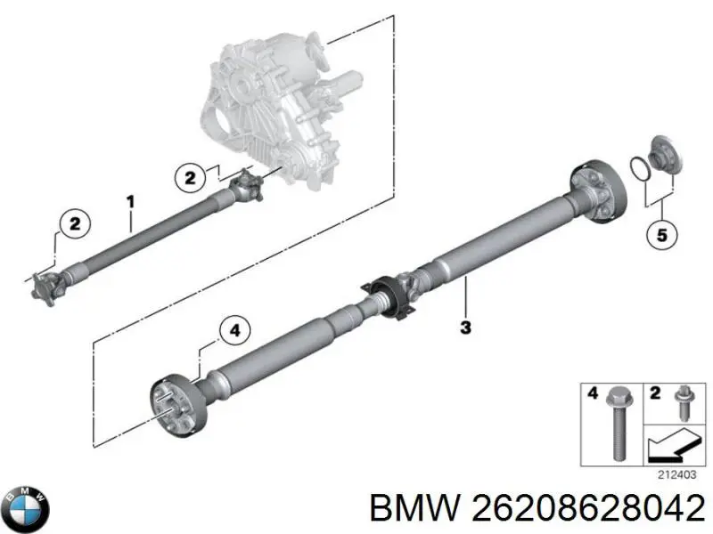  Árbol cardán, eje delantero para BMW X1 E84