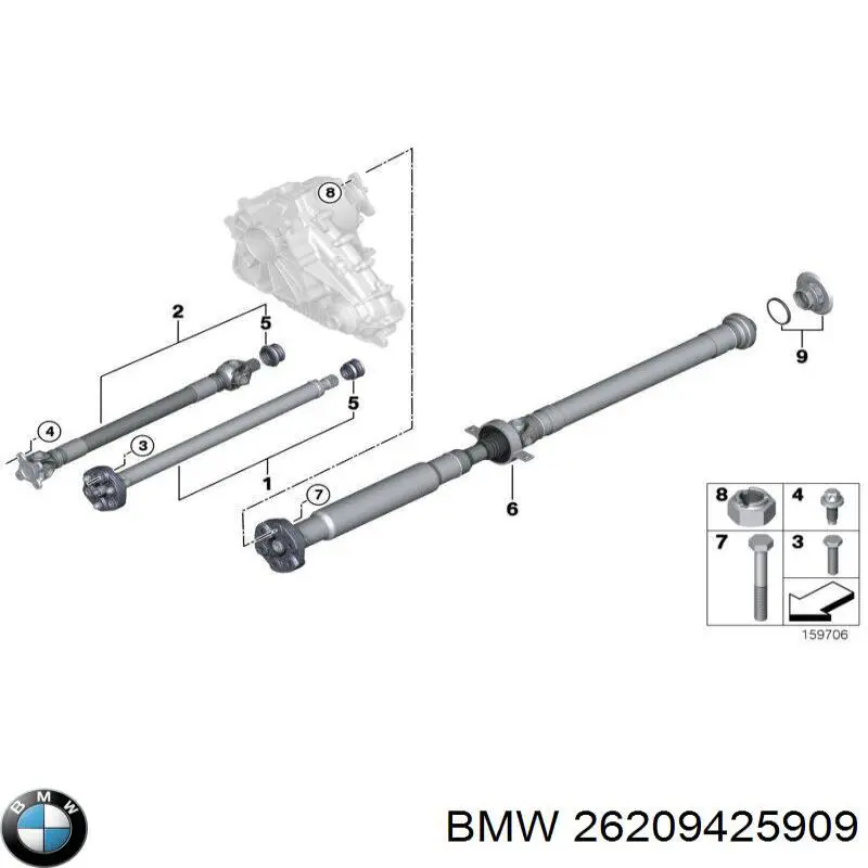  Árbol cardán, eje delantero para BMW X3 F25