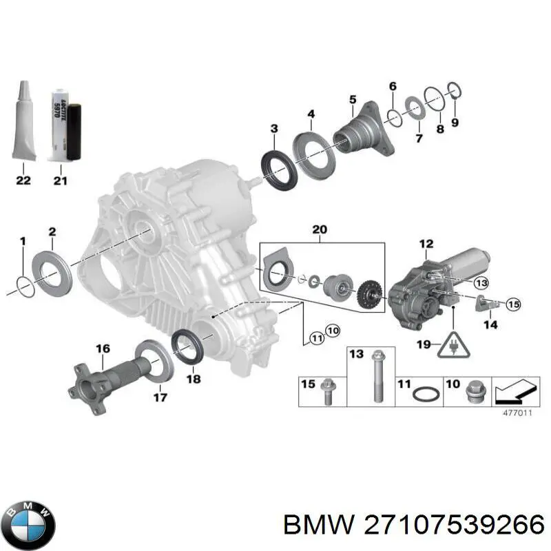  Anillo Reten Engranaje Distribuidor para BMW X1 E84