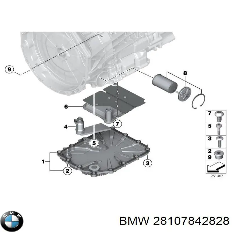 28107842828 BMW filtro hidráulico, transmisión automática