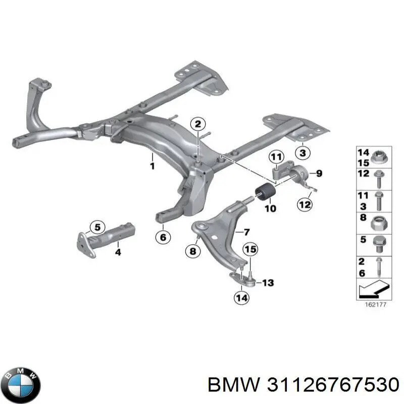 31126767530 BMW silentblock de suspensión delantero inferior