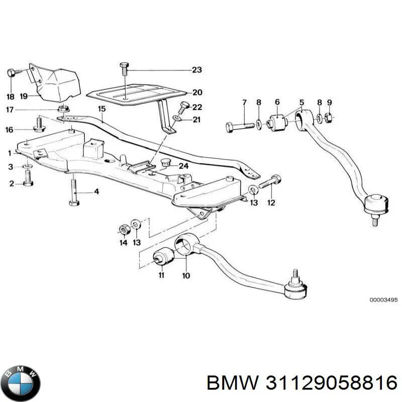 31129058816 BMW silentblock de brazo de suspensión delantero superior