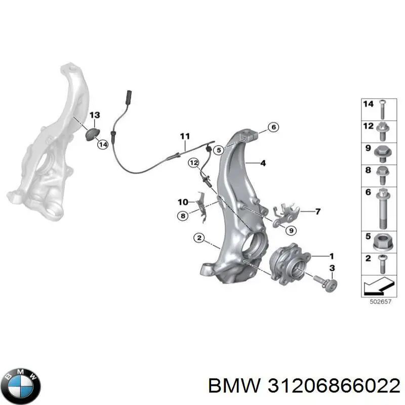  Tornillo de cubo para BMW 5 G30, F90