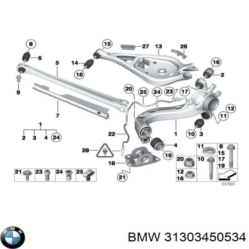 31303450534 BMW junta, adaptador de filtro de aceite