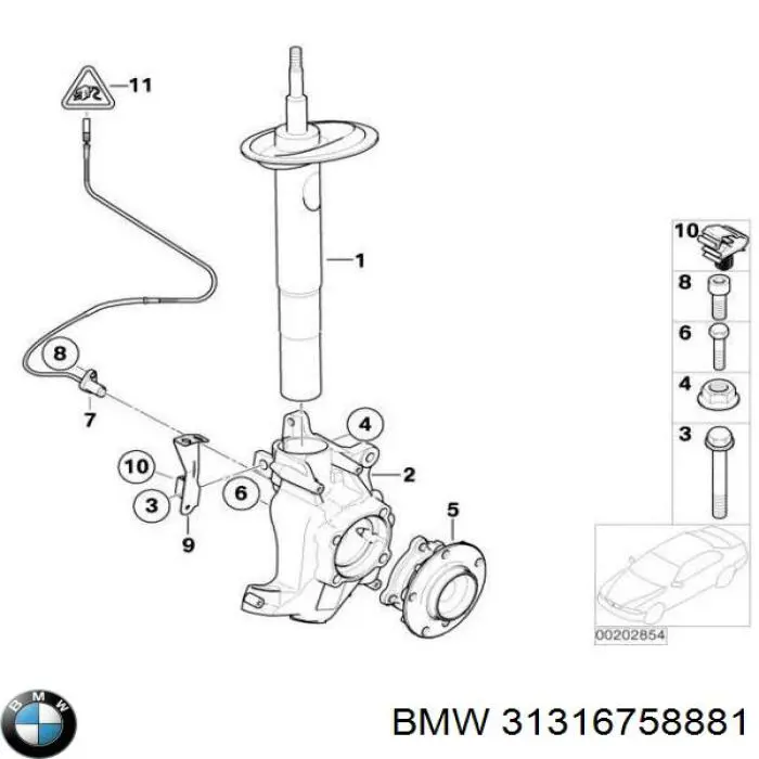 23233324 Bilstein amortiguador delantero izquierdo