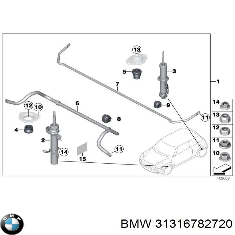 31316782720 BMW amortiguador delantero derecho