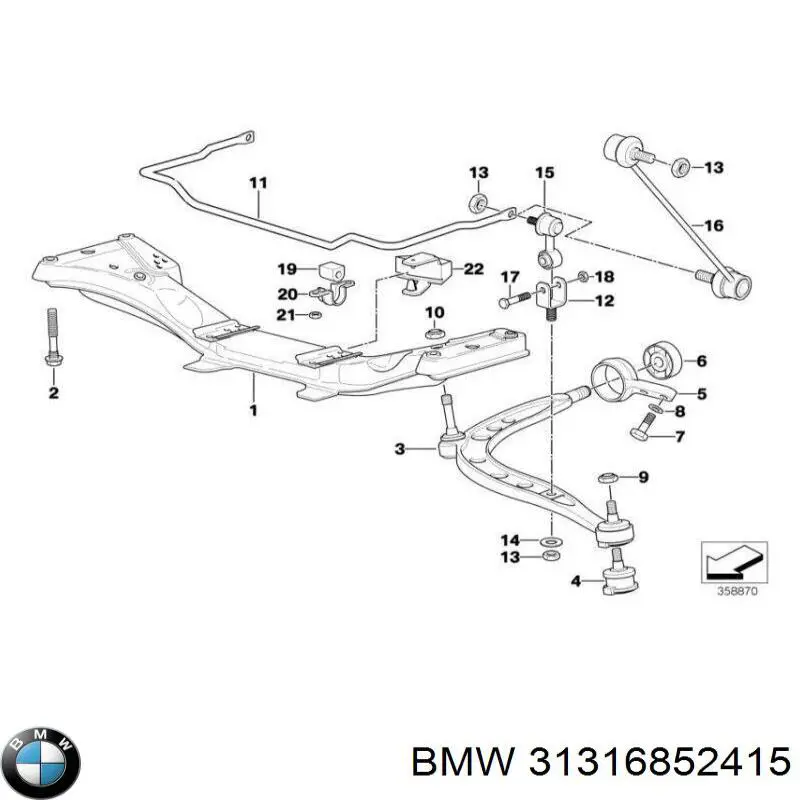 31316852415 BMW amortiguador delantero izquierdo