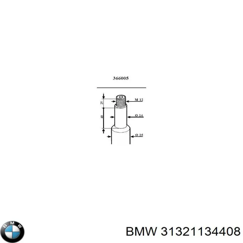 31321134408 BMW amortiguador delantero