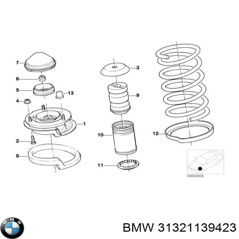  Rodamiento amortiguador delantero para BMW 3 E36